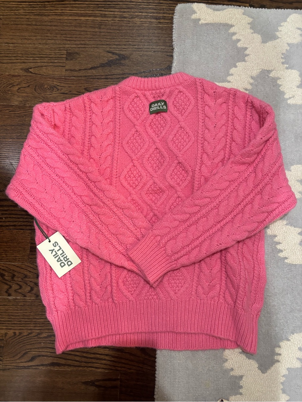 NWT Daily Drills Cable Knit Cardigan